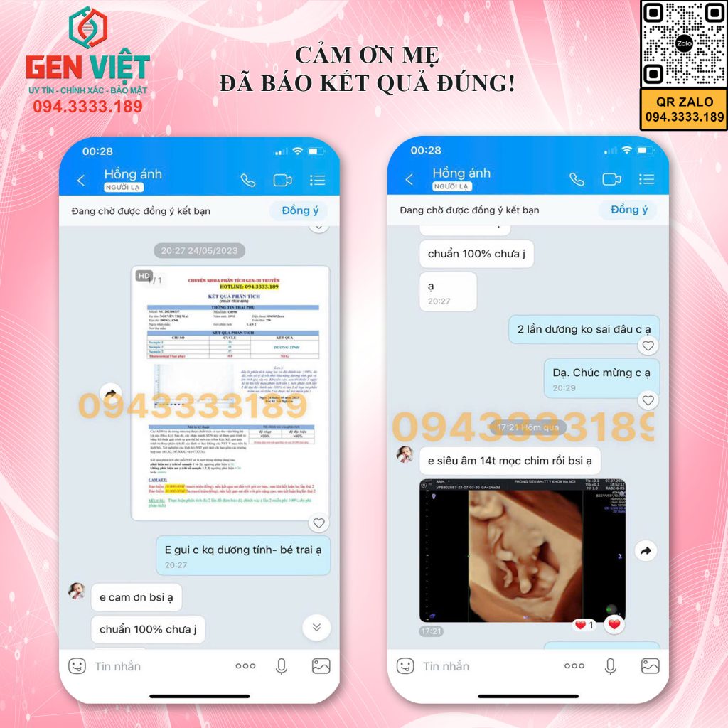 Dịch vụ xét nghiệm và sàng lọc trước sinh Gen Việt