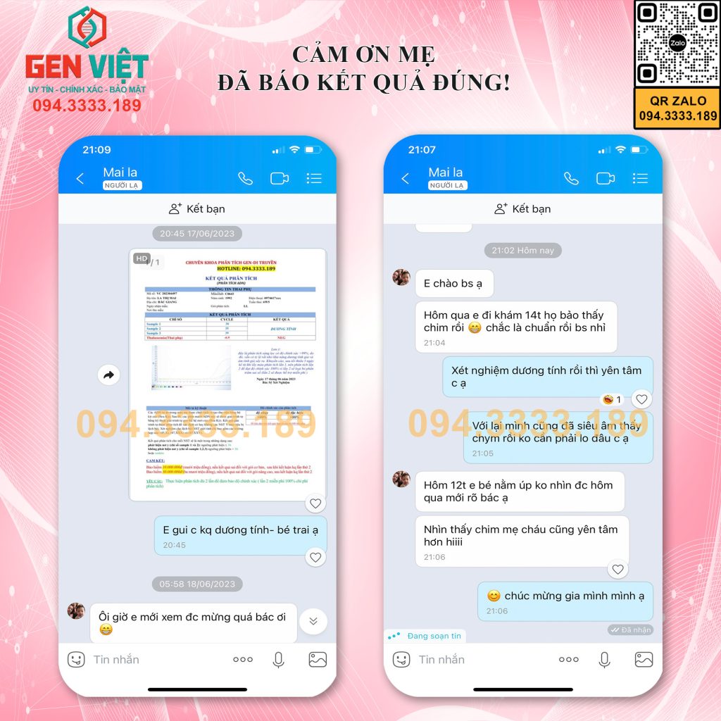 Dịch vụ xét nghiệm và sàng lọc trước sinh Gen Việt