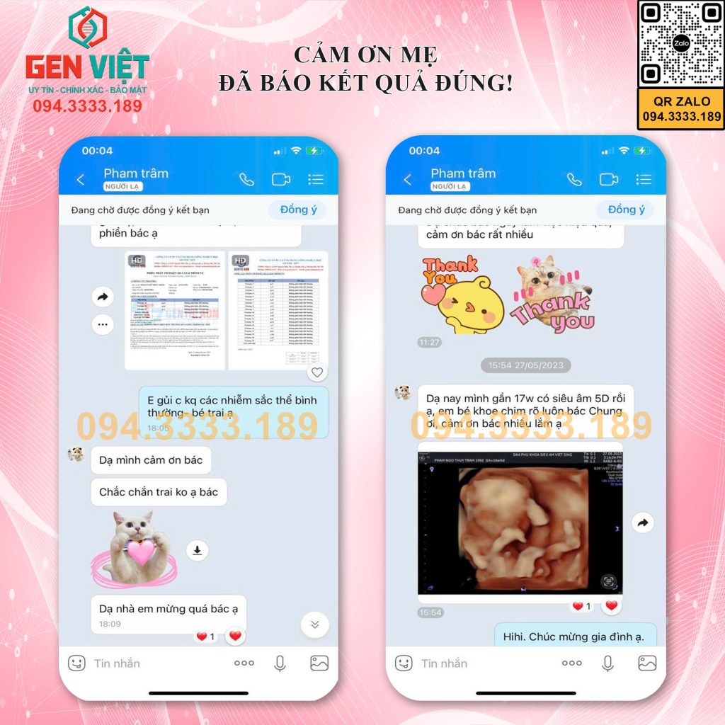 Dịch vụ xét nghiệm và sàng lọc trước sinh Gen Việt