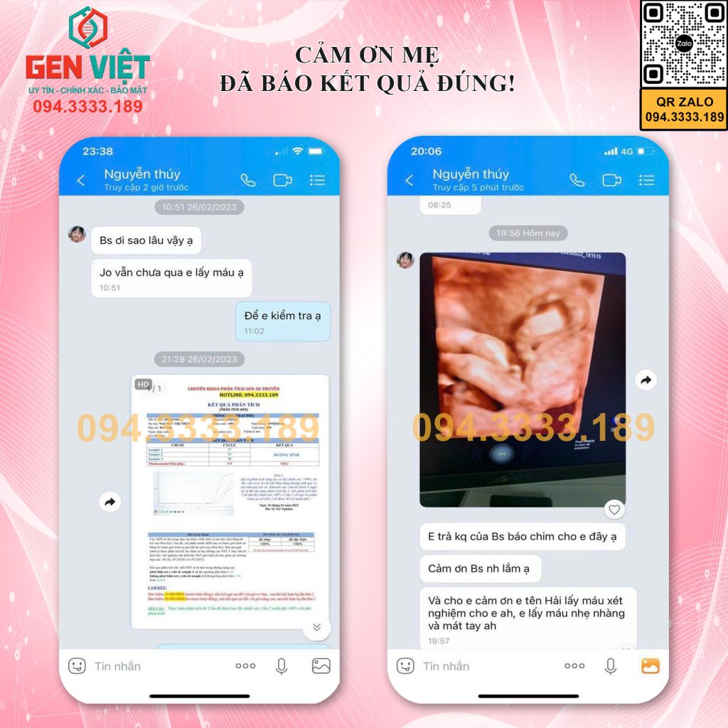 Dịch vụ xét nghiệm và sàng lọc trước sinh Gen Việt